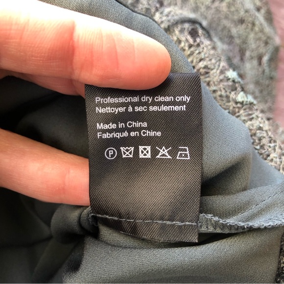 Femme d’Armes Bailey Lace Maxi Dress Size 0 Backless Embroidered Olive Green - Picture 8 of 15